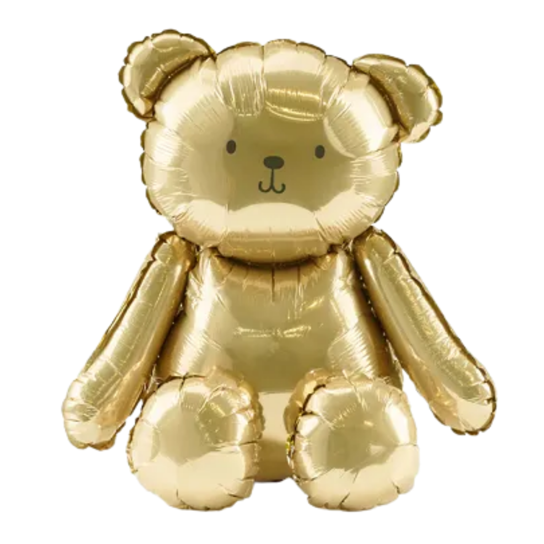 Gold Bear Foil Balloon, 16in