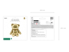 Gold Bear Foil Balloon, 16in