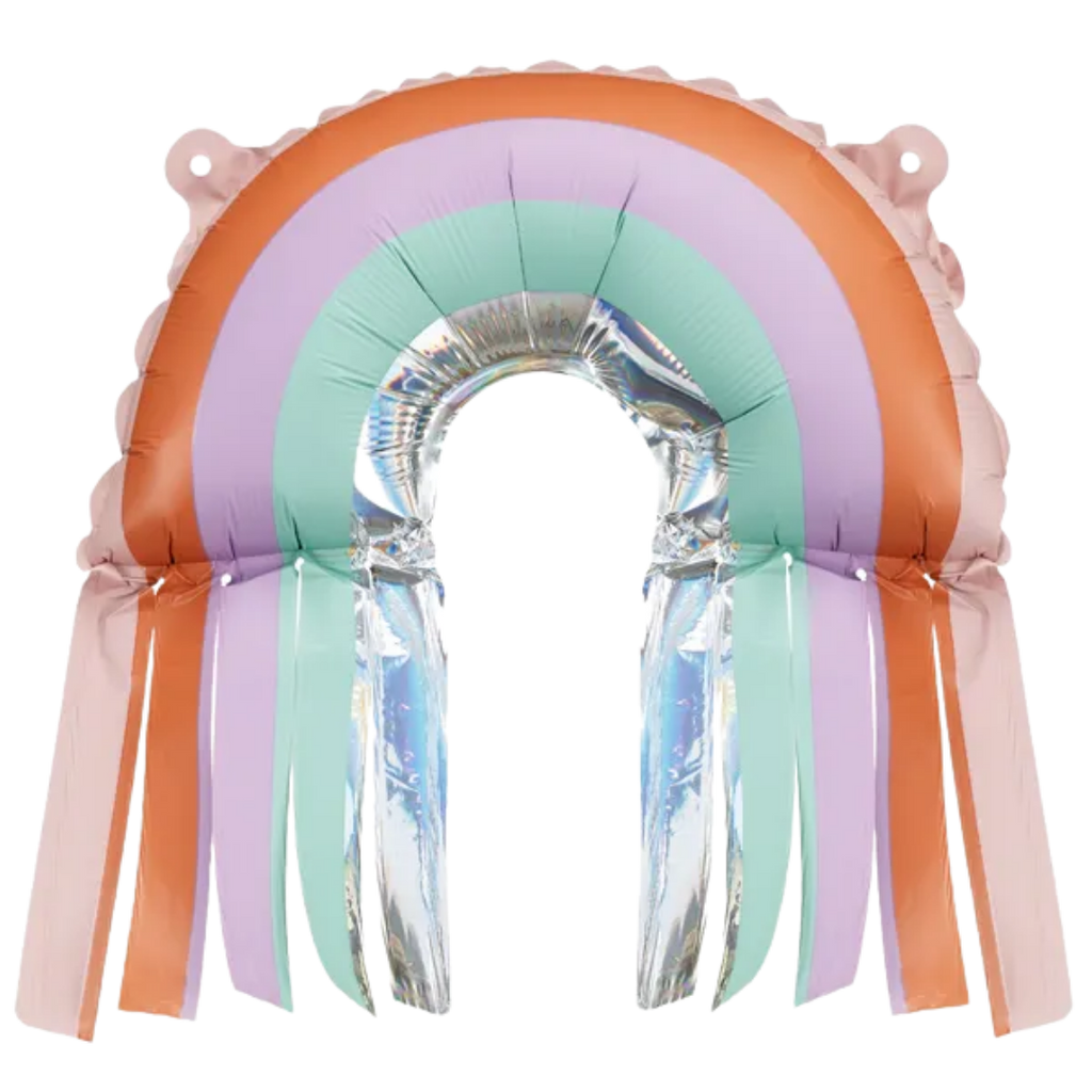 Rainbow with Fringes Foil Balloon, 13in