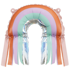 Rainbow with Fringes Foil Balloon, 13in