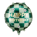 Green Soccer Ball "Happy Birthday" Foil Balloon, 14in