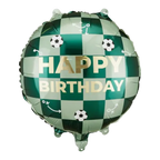Green Soccer Ball "Happy Birthday" Foil Balloon, 14in