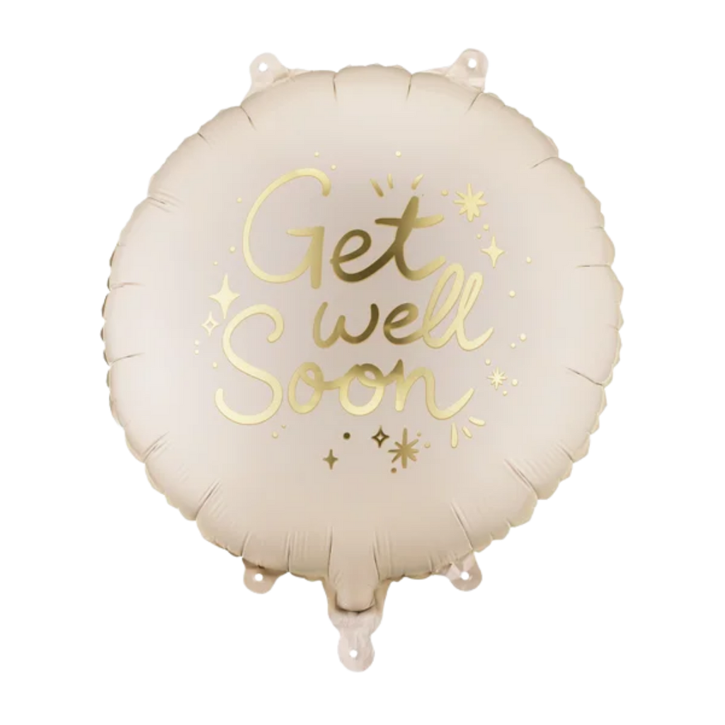 Beige Get Well Soon Foil Balloon, 14in
