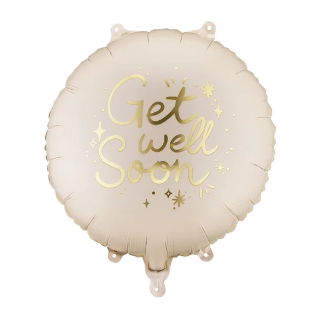 Beige Get Well Soon Foil Balloon, 14in