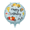 Blue Race Car Happy Birthday Foil Balloon, 14in