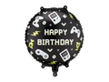 Black Gamer Happy Birthday Foil Balloon, 14in
