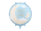 Blue Moon and Sky Welcome Baby Foil Balloon, 14in