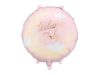 Pink Moon and Sky Welcome Baby Foil Balloon, 14in