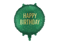 Green and Gold Happy Birthday Foil Balloon, 14in