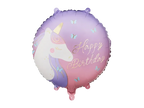 Purple Unicorn Happy Birthday Foil Balloon, 14in