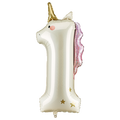 Giant Unicorn Number 1 Foil Balloon, 37in