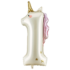 Giant Unicorn Number 1 Foil Balloon, 37in