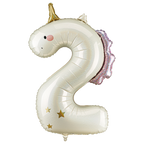 Giant Unicorn Number 2 Foil Balloon, 37in