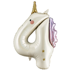 Giant Unicorn Number 4 Foil Balloon, 37in