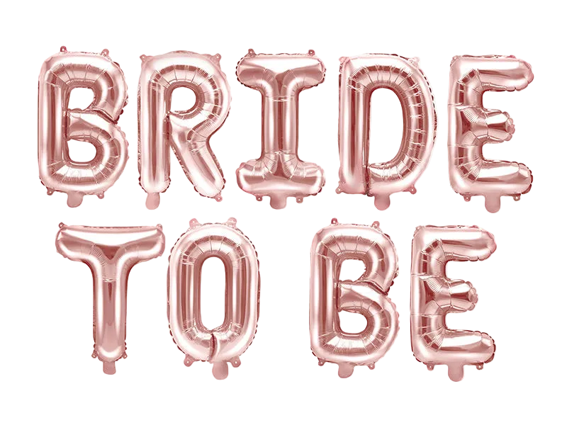 Giant Rose Gold "BRIDE" Letter Airfill Foil Balloon, 110in