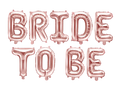 Giant Rose Gold "BRIDE" Letter Airfill Foil Balloon, 110in