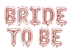 Giant Rose Gold "BRIDE" Letter Airfill Foil Balloon, 110in