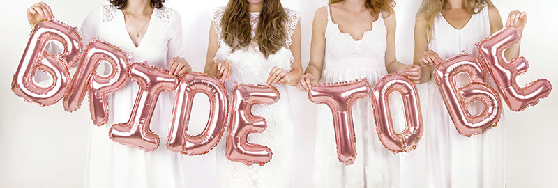 Giant Rose Gold "BRIDE" Letter Airfill Foil Balloon, 110in