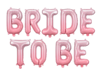 Giant Pink Gradient Bride To Be Letter Foil Balloon, 134in