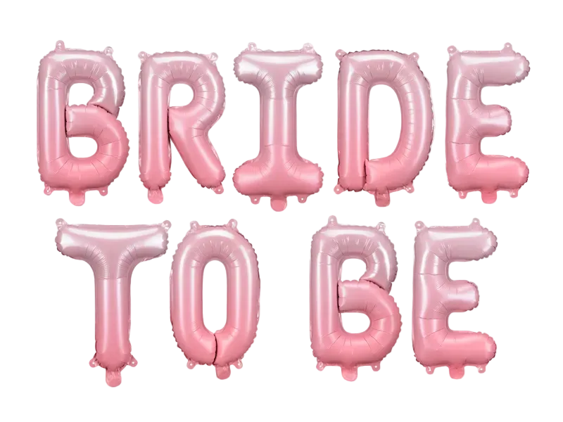 Giant Pink Gradient Bride To Be Letter Foil Balloon, 134in