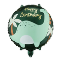 Green Dinosaur Happy Birthday Foil Balloon, 14in