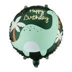 Green Dinosaur Happy Birthday Foil Balloon, 14in