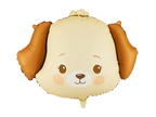 Beige Smiling Dog Foil Balloon, 24in
