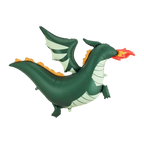 Giant Green Flying Dragon Foil Balloon, 47in