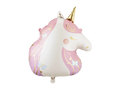 Pink and White Unicorn Foil Balloon, 24in