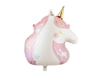 Pink and White Unicorn Foil Balloon, 24in