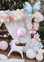 Pink and White Unicorn Foil Balloon, 24in