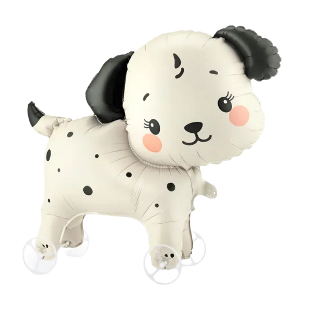 Spotted Dog on Wheels Walking Foil Balloon,  27in