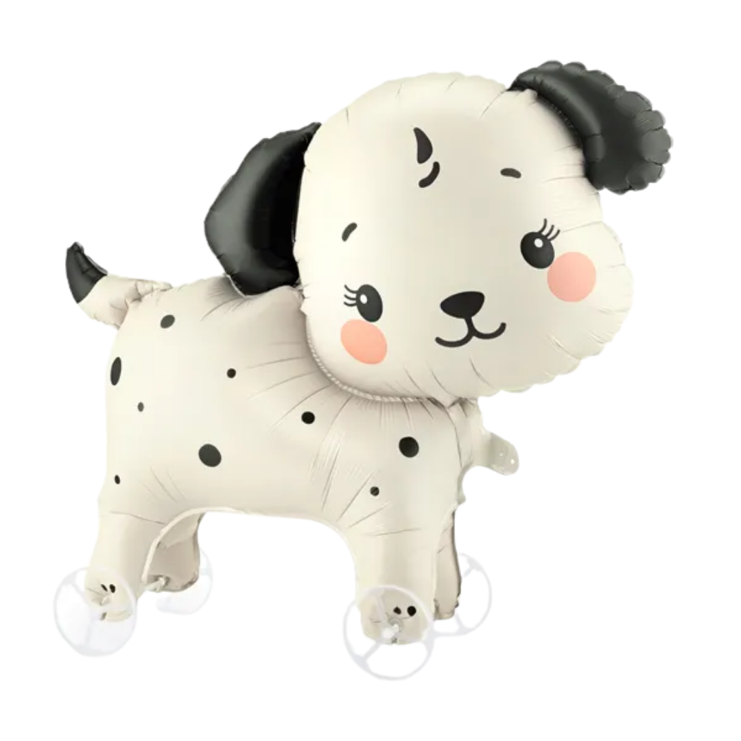 Spotted Dog on Wheels Walking Foil Balloon,  27in