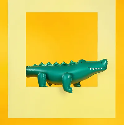 Giant Crocodile Standing Foil Balloon, 49in
