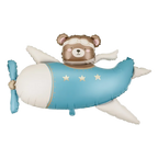 Giant Brown Bear in Airplane Foil Balloon, 37in