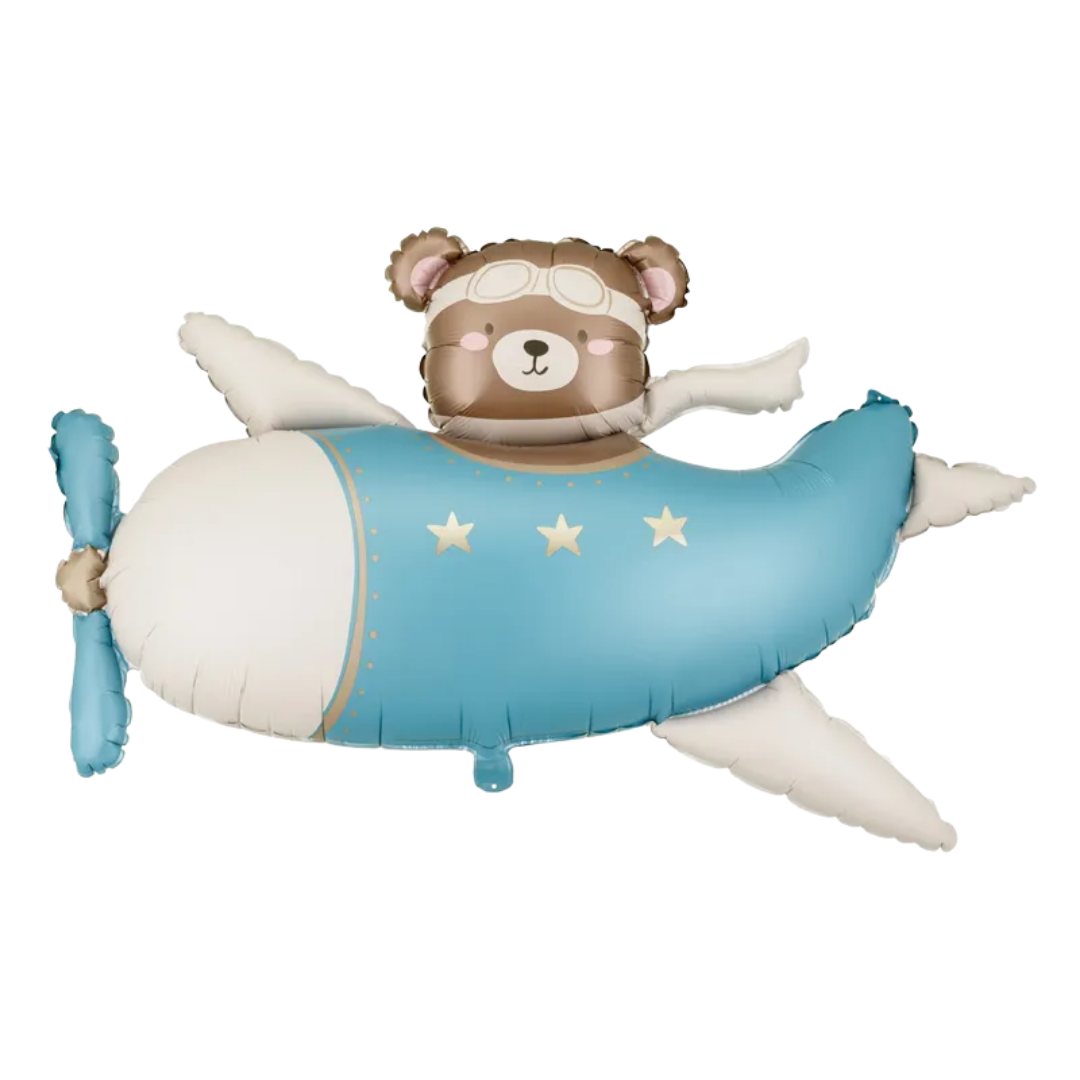 Giant Brown Bear in Airplane Foil Balloon, 37in
