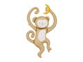 Brown and cream Monkey Foil Balloon, 35in - Giant
