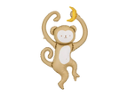 Brown and cream Monkey Foil Balloon, 35in - Giant