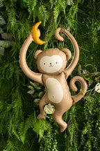 Brown and cream Monkey Foil Balloon, 35in - Giant