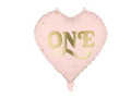 Pink One Heart Foil Balloon, 14in