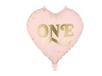 Pink One Heart Foil Balloon, 14in