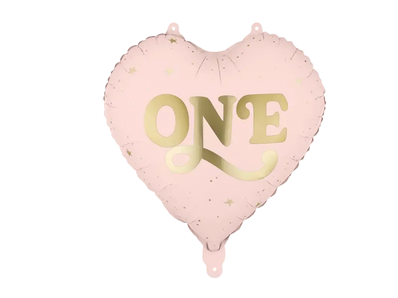 Pink One Heart Foil Balloon, 14in