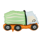 Green Concrete Mixer Foil Balloon, 31in