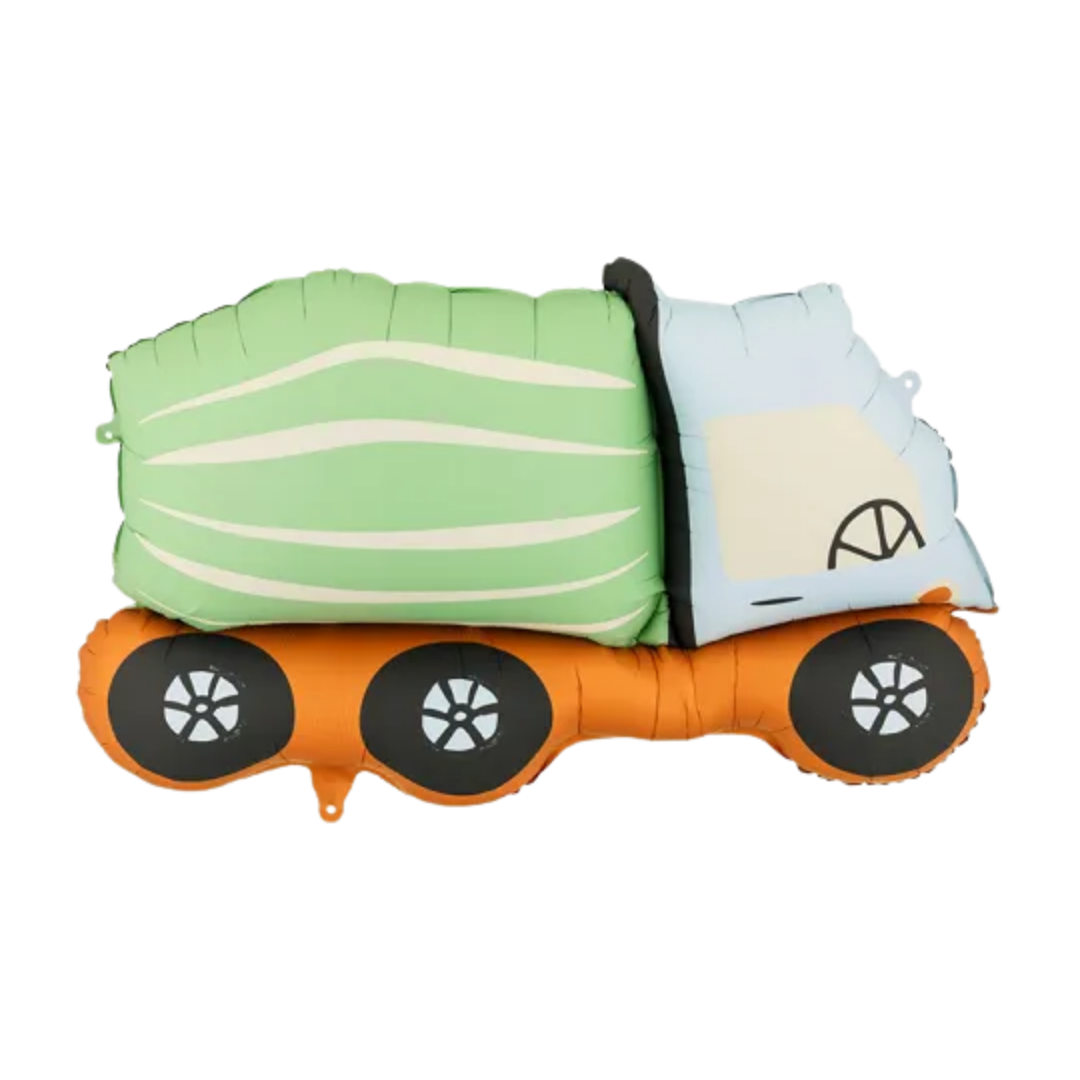 Green Concrete Mixer Foil Balloon, 31in