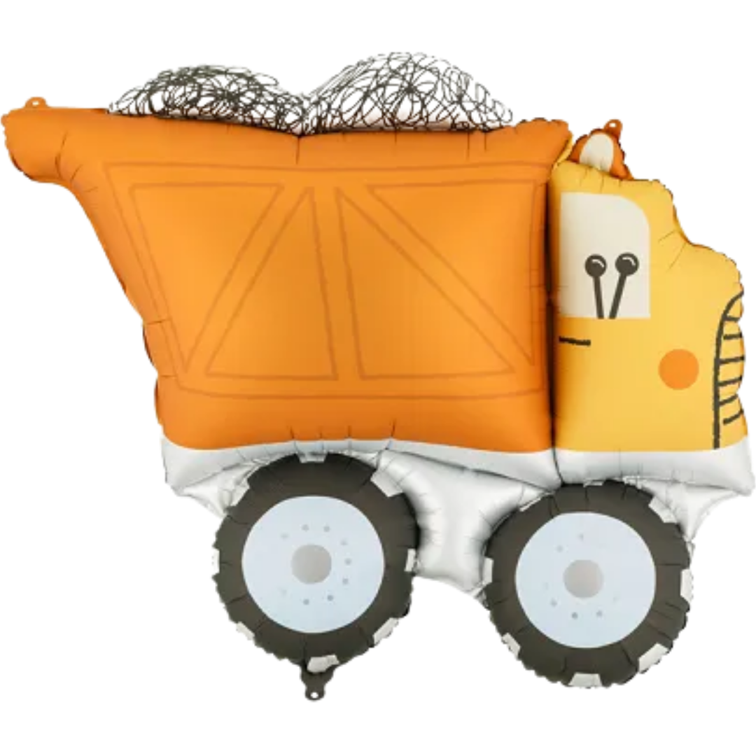 Orange Truck Foil Balloon, 34in