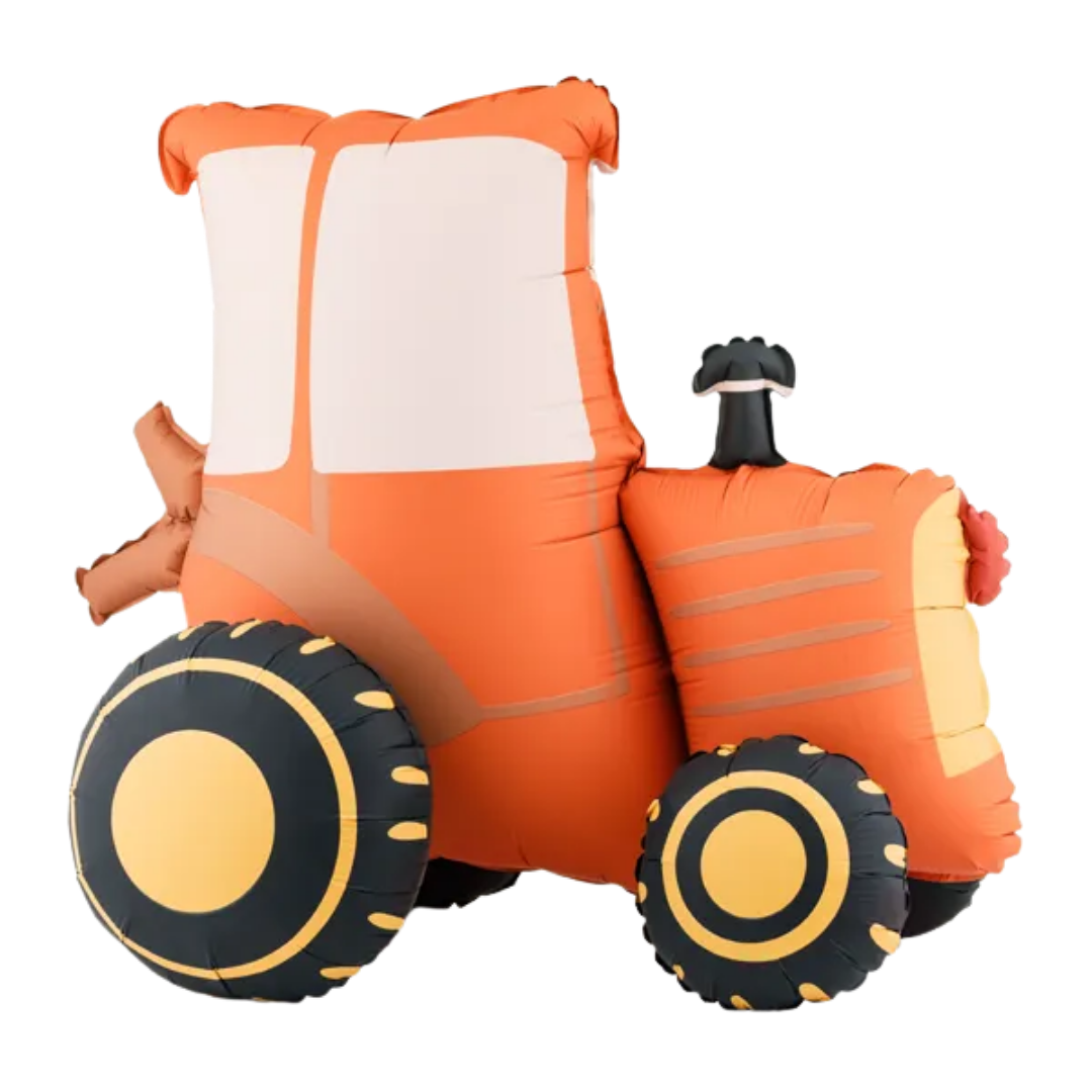 Red Tractor Standing  Foil Balloon, 28in
