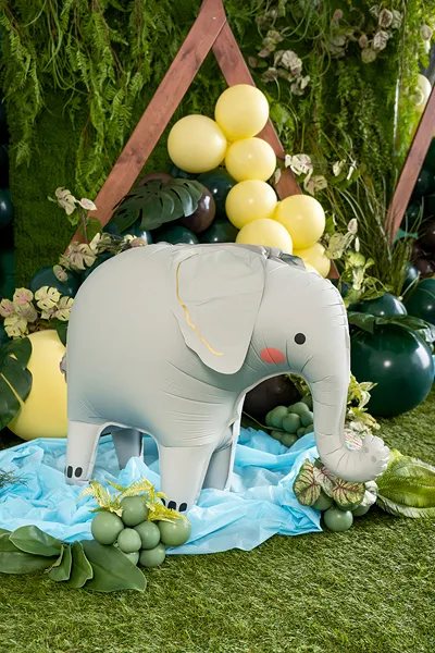 Giant Elephant Standing Foil Balloon, 35in