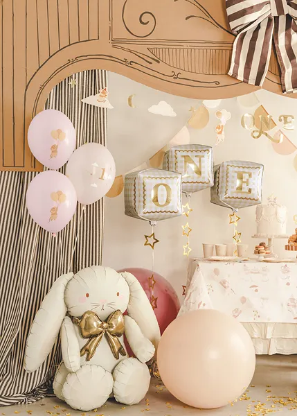 White Bunny Foil Balloon, 33in