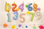 Blue Birthday Number 3 Foil Balloon, 34in
