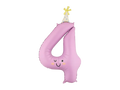 Purple Birthday Number 4 Foil Balloon, 34in